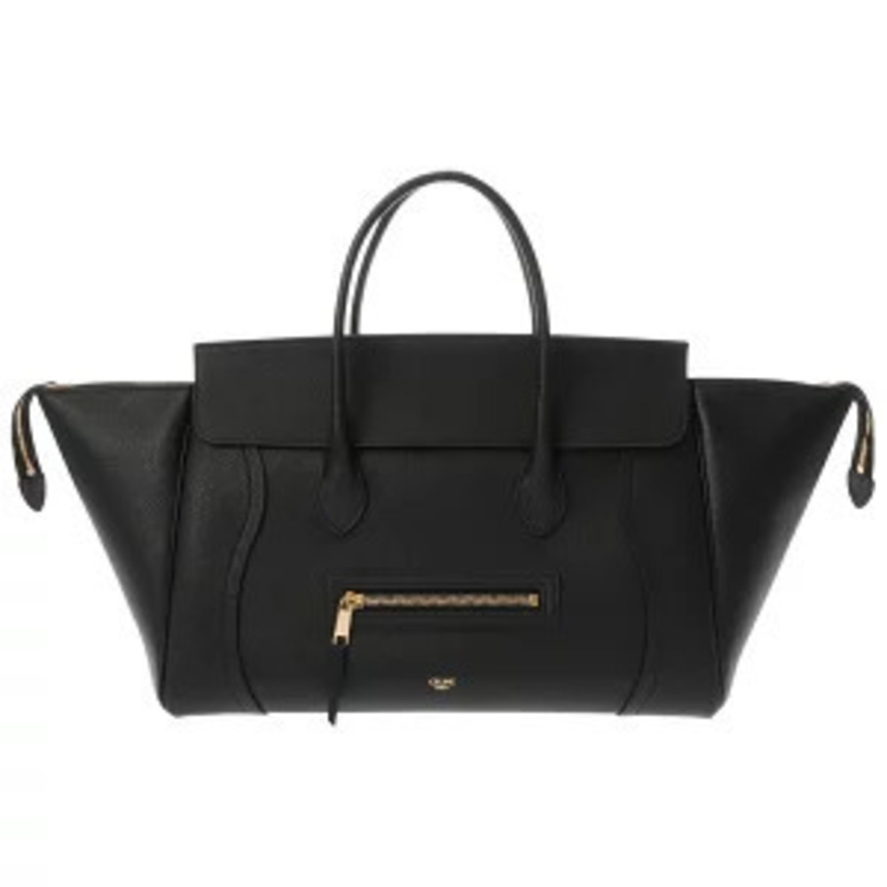 Celine Luggage Black Grained Calfskin Handbag